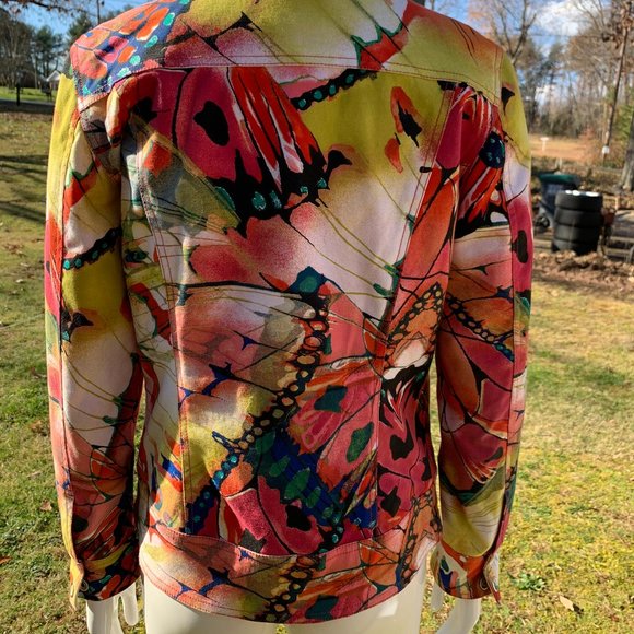 EUC Chico's printed jacket sz 0 (4/6) - Picture 2 of 4